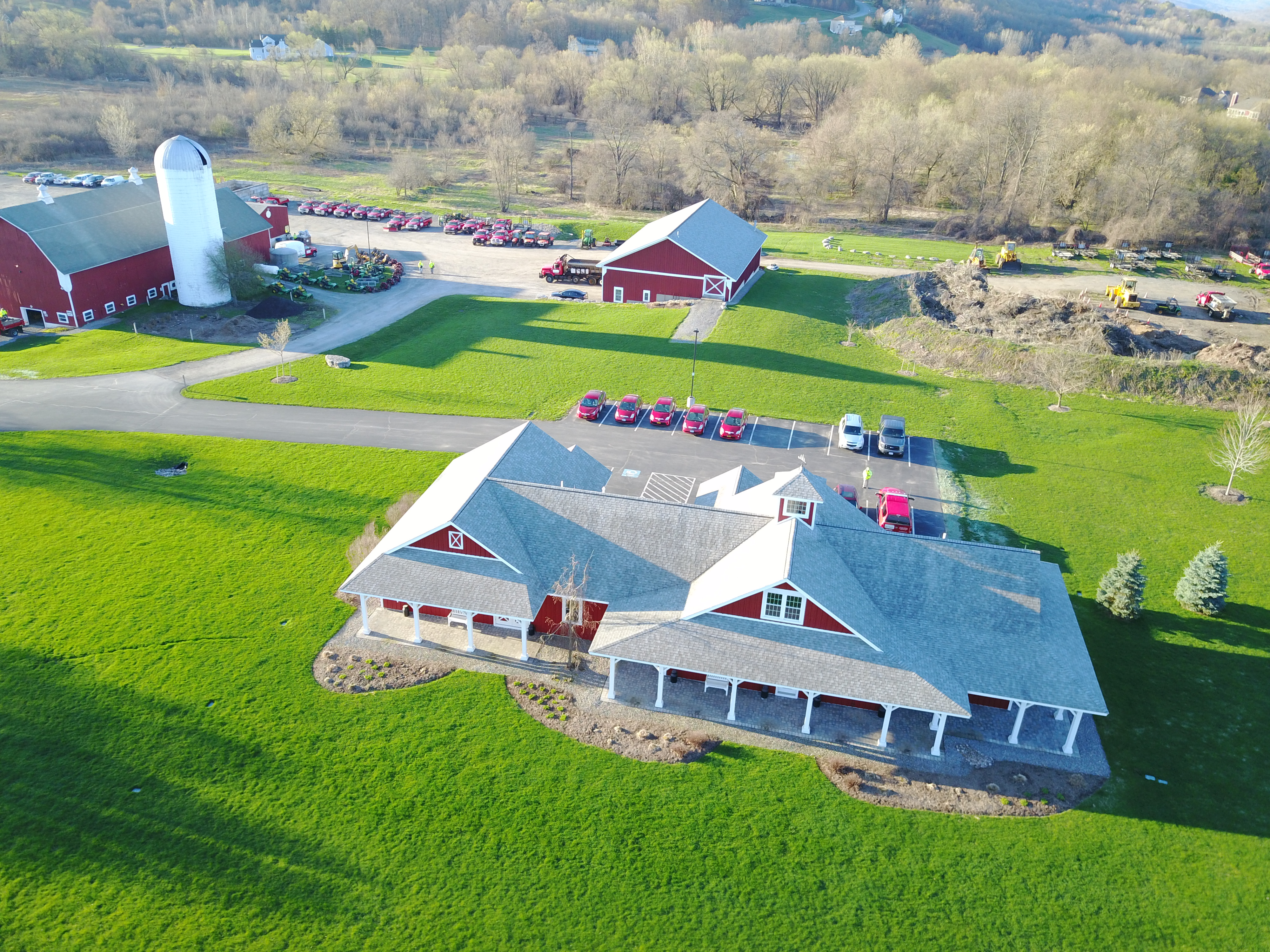 An aerial photo of the Pro Scapes Inc. campus in Jamesville, NY.